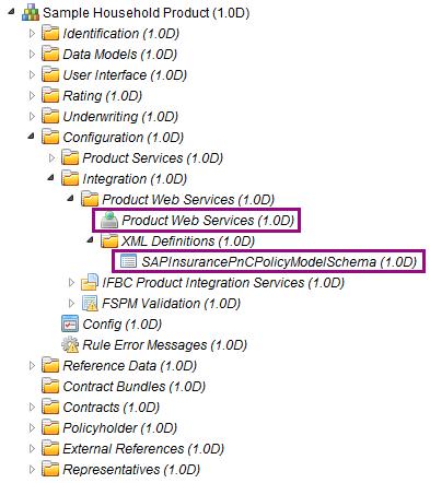 The following example shows the product web services and data schema objects: As part of product configuration, after you configure your product, you can test rating using these product web services.