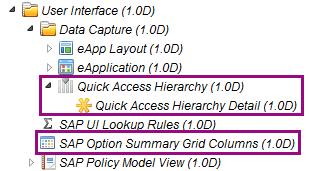 The following example shows the policy level-specific components: For more information about these eapp components, see the Product Model Help. 8.7.