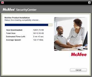Chapter 1 Introduction 6 11 Select McAfee VirusScan Plus. Either: Click Next to start a standard download.