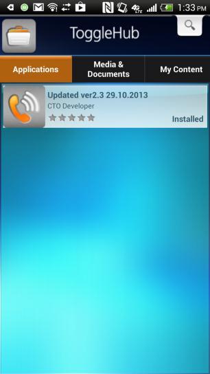 install. Any apps installed this way will not be available within the AT&T Toggle workspace.
