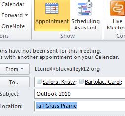 CALENDAR HOME TAB New Appointment Click on New Appointment You can create an appointment