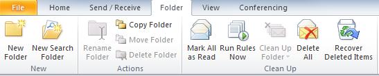 FOLDER TAB Manage your folders FOLDER/VIEW TAB View Tab Allows you to customize how you