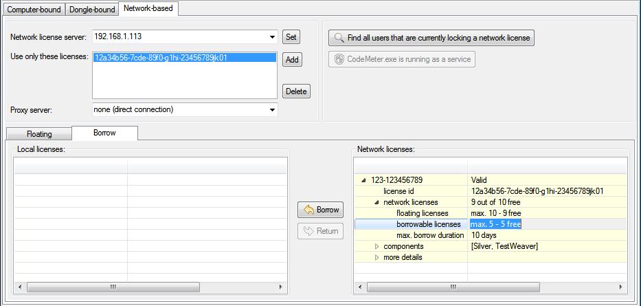 exe is running as a service". Browse the correct network license from the right table (there can be multiple licenses displayed in there), and make sure it has free borrowable licenses.