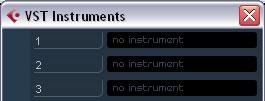 Introduction VST instruments are software synthesizers (or other sound sources) that are contained within Cubase Essential. They are played internally via MIDI.