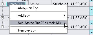 Alternatively you can right-click in the VST Connections window and add a bus in the desired format directly from the context menu. The new bus appears with the ports visible. 4.