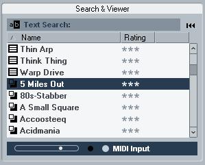Using the Browse Sounds dialog 1. Right-click the Track list to open the context menu and, on the Add Track submenu, select Browse Sounds. The Browse Sounds dialog with all available presets opens. 2.