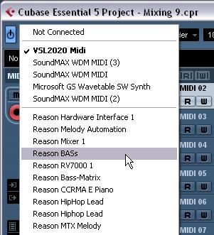 How the ReWire channels are handled in Cubase Essential When you activate ReWire channels in the ReWire Device panels, they will become available as channel strips in the Mixer.