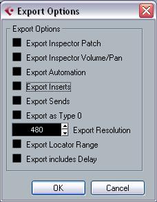 Exporting and importing standard MIDI files Cubase Essential can import and export Standard MIDI Files, which makes it possible to transfer MIDI material to and from virtually any MIDI application on