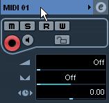 3. Click the track name in the Inspector to make sure the topmost section is shown. If you hold down [Shift]-[Alt]/[Option] and select a MIDI output, this is selected for all selected MIDI tracks. 3.