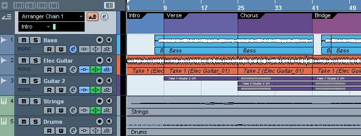 Introduction The Arranger track allows you to work with sections of your project in a non-linear fashion, to simplify arranging to the maximum extent.