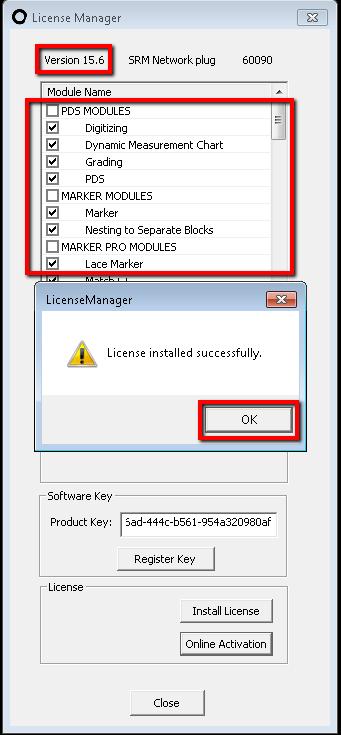 9. Click Ok to close the License Manager. Configuring Remote Workstations Once you have installed and activated Optitex, you can now configure a remote workstation.