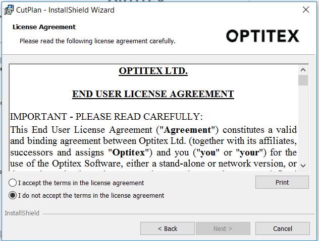 2. Click Next to begin the installation procedure. The License Agreement dialog appears.