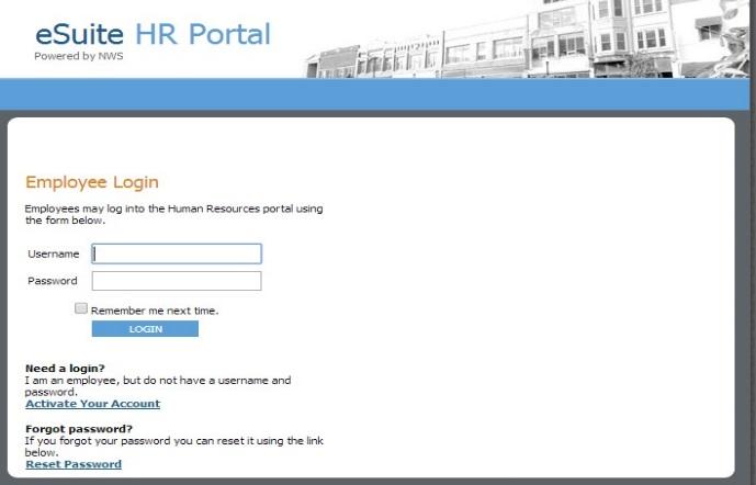 Navigate to the Employee Login Page at https://nws.gtbindians.com/websites.hr.