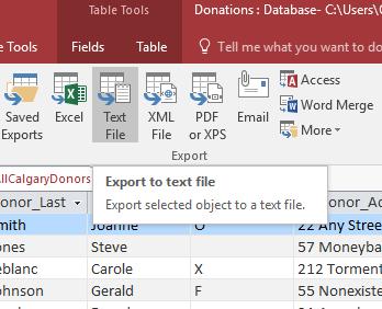 Chapter 5 Exporting Data from Access and MySQL Skills you will learn: How to export data in text format from Microsoft Access, and from MySQL using Navicat and Sequel Pro.