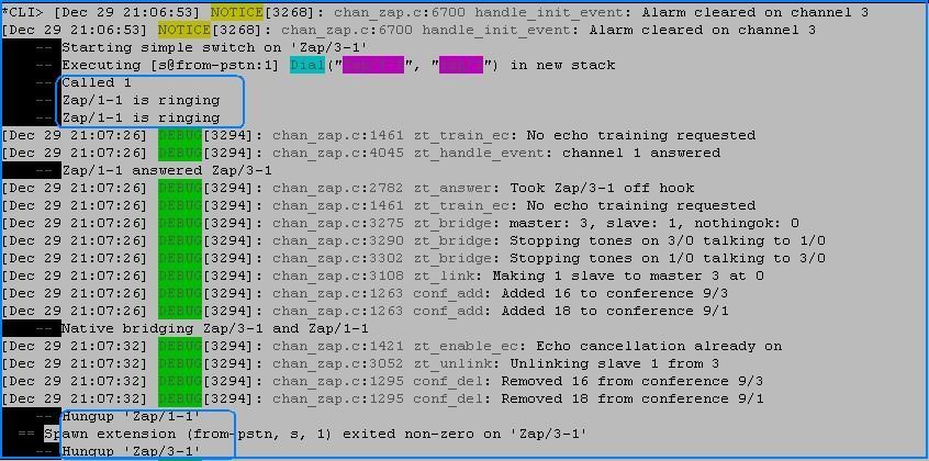 Under asterisk console, run command: zap show channels: Figure 7: zap-show-channels If user can see