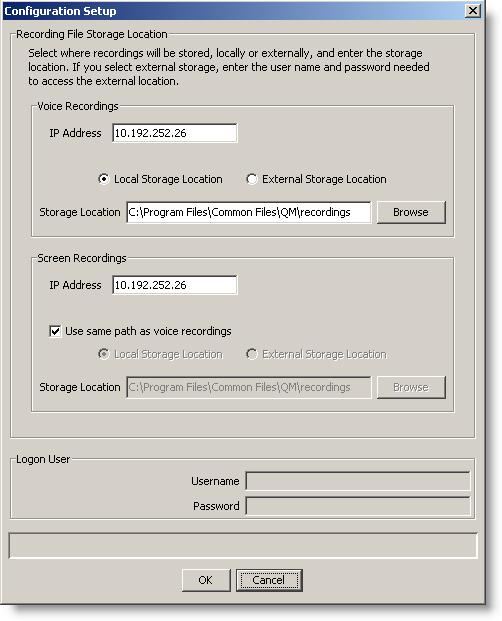 Recording Storage Location Using the ContactDelete Utility Recording Storage Location You specify the recording storage location when you install Quality Management.