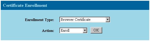 At the bottom of the same Web page, there is a Certificate Enrollment dialog box as shown in Figure 21.