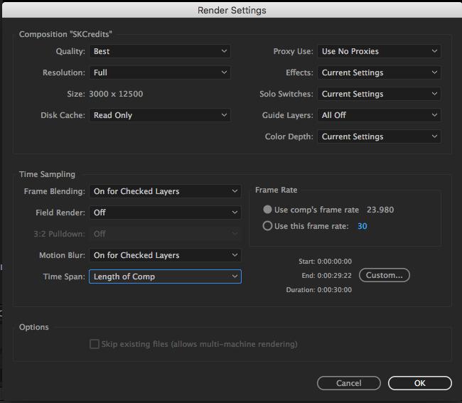 Settings The Render Settings menu will pop open. 1. Change Quality to Best 2.