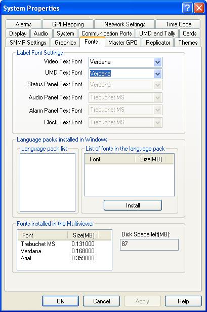 Chapter 4: Using ZConfigurator Managing Language Packs and Fonts The system fonts that an attached Predator II multiviewer uses to display on-screen features can be changed from a choice of fonts