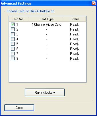 Press OK or Cancel to leave the cards menu, or click on Advanced for other options.