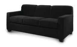 Loveseast (black fabric) 57"L 35"D 34"H C) KEYSOF Sofa (black fabric) 79"L 35"D 34"H SOUTH