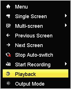 Next Screen: Stop/ Start Autoswitch: Start Recording: In Single Screen mode, you can manually switch the video to the next