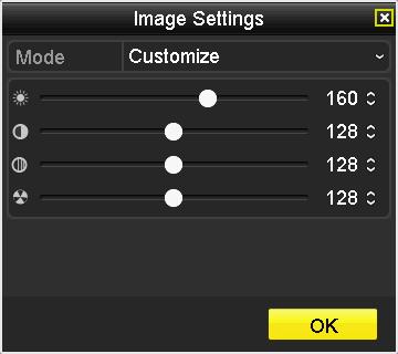 Image settings Click on to adjust the video display settings. Live view strategy Click on to manage the live view strategy.