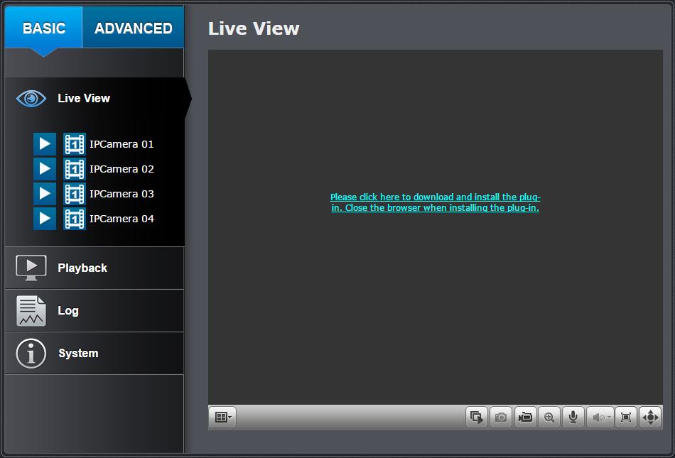 3. The camera management page will detect if you installed the camera video streaming plug-in or not.