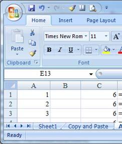 Primer on Excel for Accounting, Page 40 Cut Command The Cut command is accessible from the keystrokes Ctrl-X, right click on the cell or range of cells once they are highlighted and selecting Cut