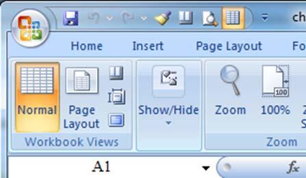 Primer on Excel for Accounting, Page 69 Print Preview With Customize Quick Access Toolbar options accessed through the drop-down menu associated with the arrow to the right of the Quick Access