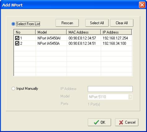 Shift key to select a block of NPort IA5150A/IA5250As. Monitor Use following method to start the Monitor function.