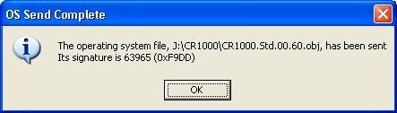 When you click the Start button, DevConfig offers a file open dialog box to prompt you for the operating system file (*.obj file).