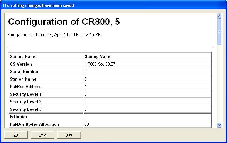 CR800 and CR850 Overview Clicking the Revert to Defaults button on the Settings Editor will send a command to the device to revert to its factory default settings.
