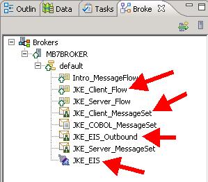 11. 12. Select the default execution group. Click Finish. When the deploy operation is complete, additional items will be shown on the Brokers tab in the lower left pane.