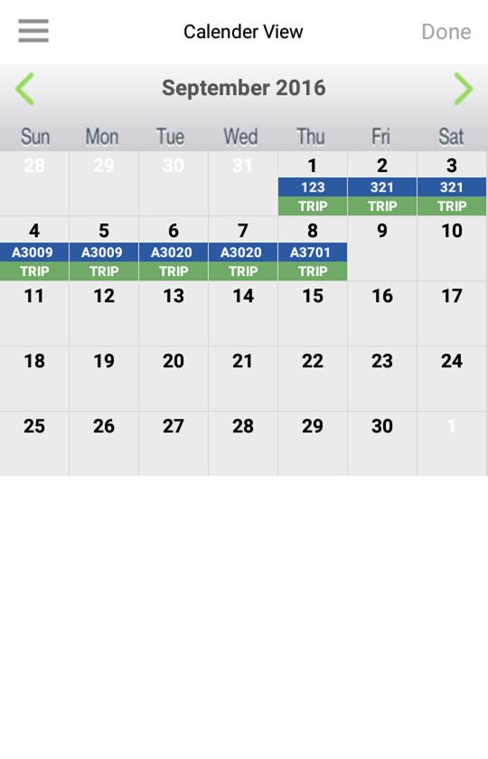 Calendar View User can see his schedule in calendar view and
