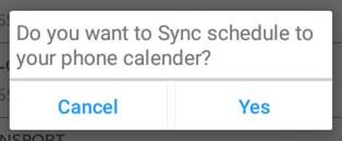 Sync User can synchronize schedule to