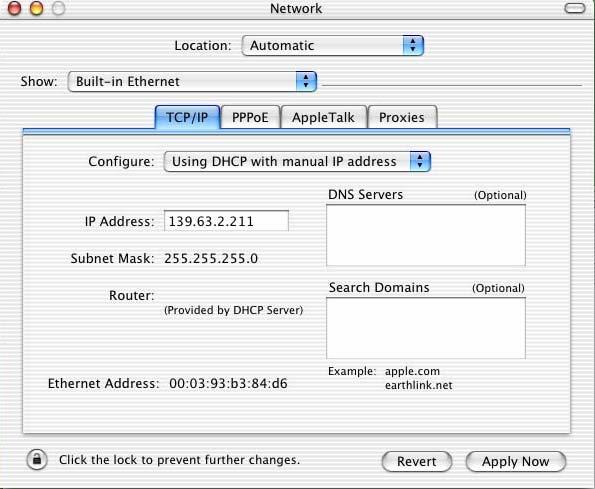 If the studio s network uses static IP addresses, or if you ve set up Gemini to connect to the Internet using a dial-up account, choose Manually, then type in the IP address you have selected.