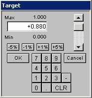 Common HMI Elements 1.2 Analog Edit Dialog Box An analog edit dialog box is displayed whenever you click a user-editable analog value. Variable Min and Max values are enforced.