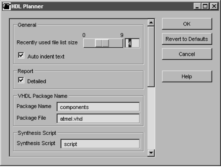 Figure 3. Options window for parameterizing designs for clock and reset polarities. OPTIONS: The Options user interface (UI) in Figure 3 can be invoked by selecting the Tools > Options sub menu.