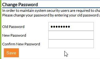 logged in by clicking on Home then UPDATE PASSWORD as shown below.