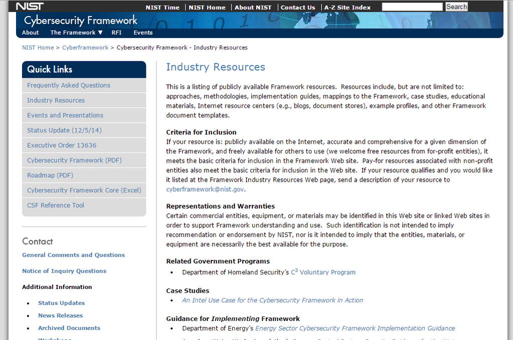 NIST has several resources available to organizations wanting to understand and use the