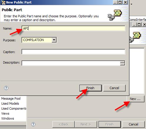 2. In the pop-up window, select the New button to create a new public part and