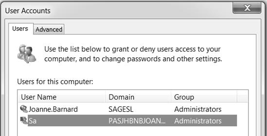 The user has to belong to and Administrator Group.
