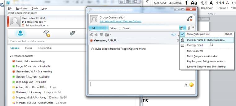 5.1 Getting started with Lync To become a Lync user at TU/e, you have two choices: 1. Use Lync only for PC-PC communication. In this case, you only need to be made Lync-enabled.