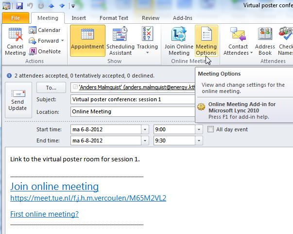 4 Collaborate online with external participants You can also meet with external people that do not have Lync installed.