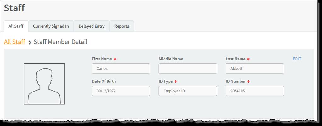 View and Modify Staff Details To view or modify the details about a specific staff member: 1. In the navigation menu, select Modules > Staff. 2.
