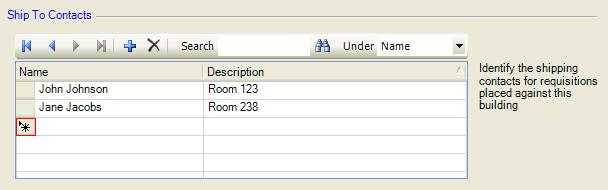 Appendix B: nvision System Standards Tabbing to or clicking in the Add Row cell shows this row to Add
