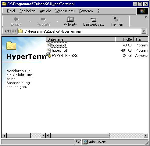 picture 1 After double-click on HYPERTRM.