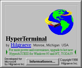 HyperTerminal is used for the first time on your system, a