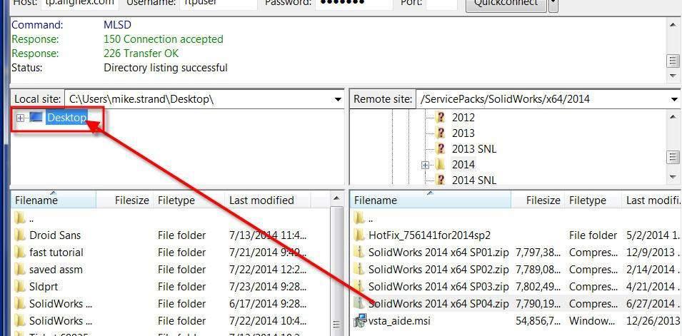We will drag files from bottom right to top left to the desktop location see Figure 1 below).